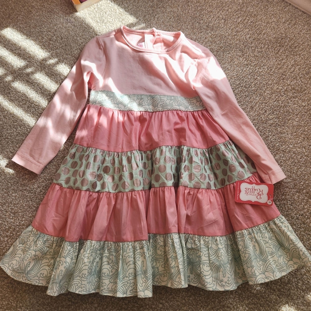 Ricrac and ruffles twirl dress new size 5